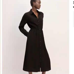NWT Everlane The Mini Jacquard Stripe Shirt Dress L